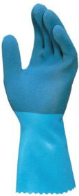 MAPA Chemikalienhandschuh Jersette 301 aus Latex in Blau, Größe 5 - Bild 1
