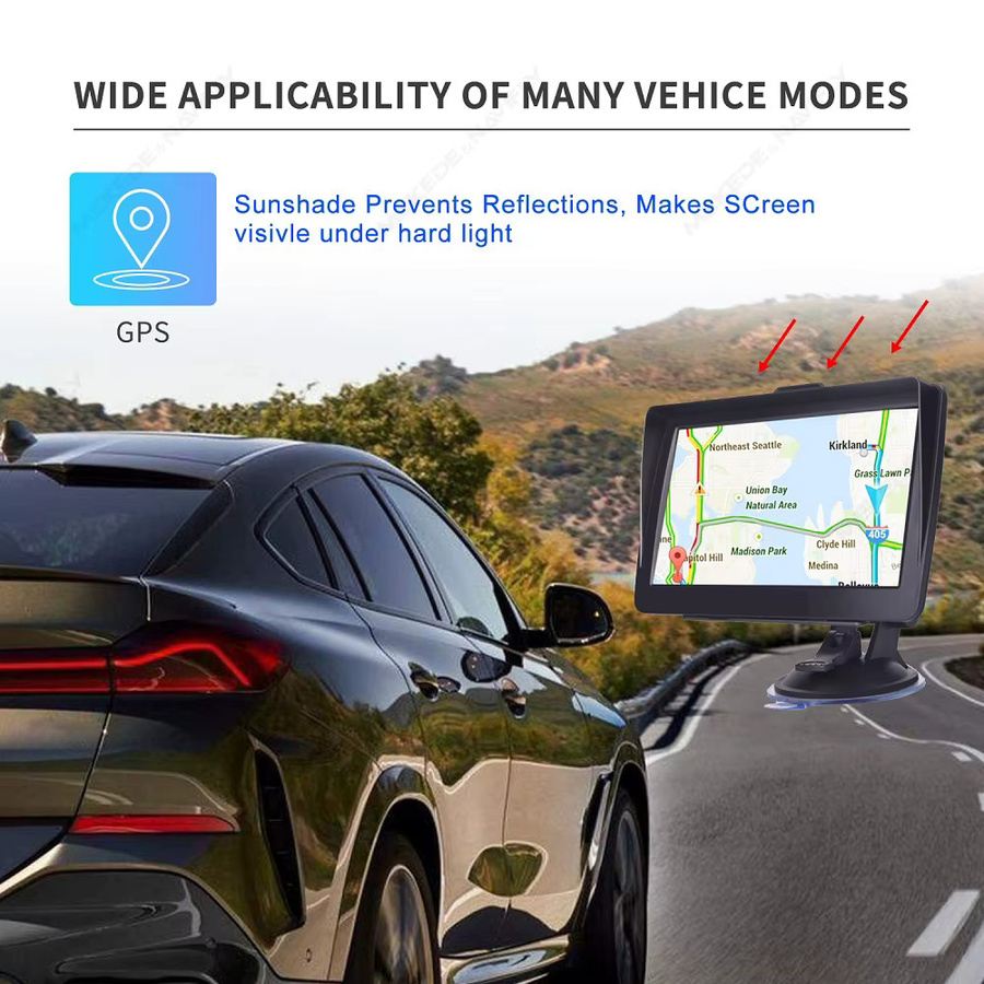 NAVIFANS Auto GPS Navigationsgerät mit 9 Zoll HD Touchscreen, Europäische Karten, Video Player, FM Sender und Hi-Fi Lautsprecher, Schwarz - Bild 4