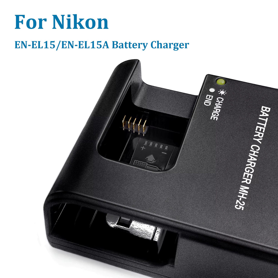 Nikon MH-25 EN-EL15 Kamera-Akku-Ladegerät in Schwarz - Bild 2