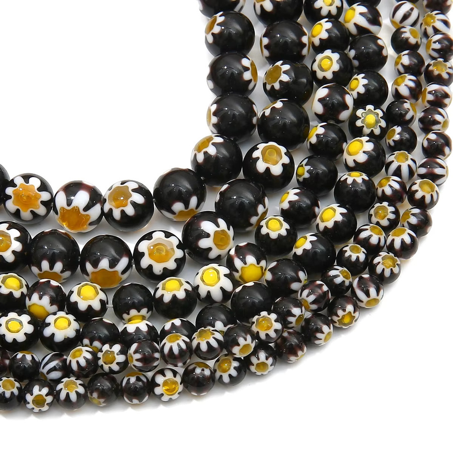 Beadia Glasperlen, Blume, Schwarz, Unisex - Bild 2