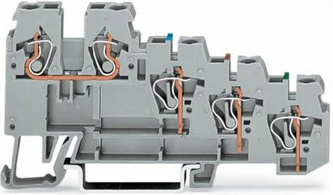 WAGO 270-570 Initiatorenklemme 5mm Zugfeder Grau 50 Stück - Bild 1