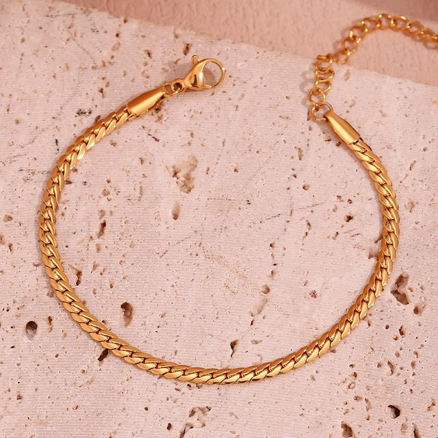 E.B.belle Armband, 18k vergoldet, Edelstahl, Gold, Damen - Bild 1