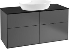 V&B Waschtischunterschrank Finion mit Wandbeleuchtung in Anthrazit, Breite: 120 cm, Tiefe: 50,1 cm - Bild 1