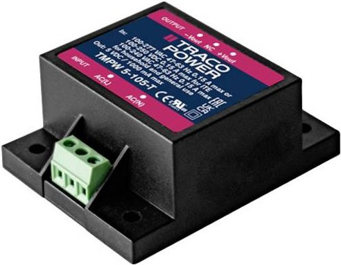 TracoPower TMPW 5-112-T AC/DC-Printnetzteil 12 V/DC 0.4A 5W in Schwarz - Bild 1