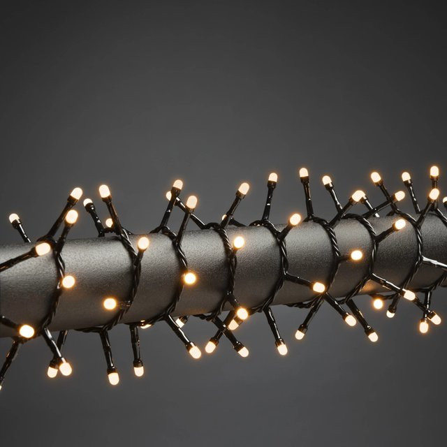 Konstsmide Micro LED Compactlights 2000 Weihnachts-Festtagsbeleuchtung mit bernsteinfarbenen, gefrosteten Dioden in Warmweiß für Innen- und Außenbereich - Bild 1