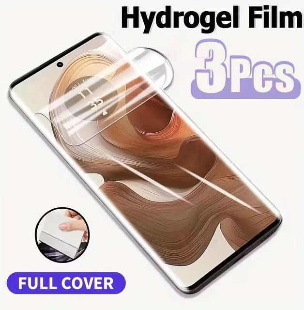 3 Stück transparente Hydrogelfolie Displayschutzfolie für Motorola Moto Edge 40 60 50 Neo G Stylus Play 2024 G24 G34 G04 - Bild 1