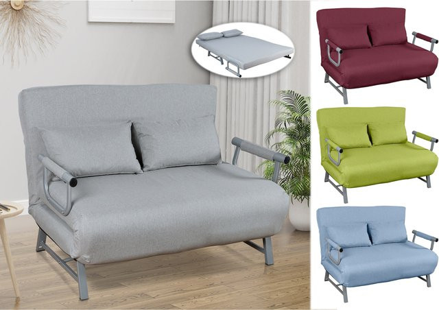 Kolino VCM Schlafsofa mit Bettfunktion aus Polyester-Stoff, H x B x T: 95 x 127 x 78 cm - Bild 1