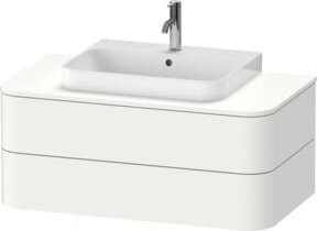 Duravit Waschtischunterschrank Happy D.2 Plus ohne Aufsatz, 2 Schubladen, weiß supermatt, B/T/H: 100 x 40,8 x 55 cm - Bild 1