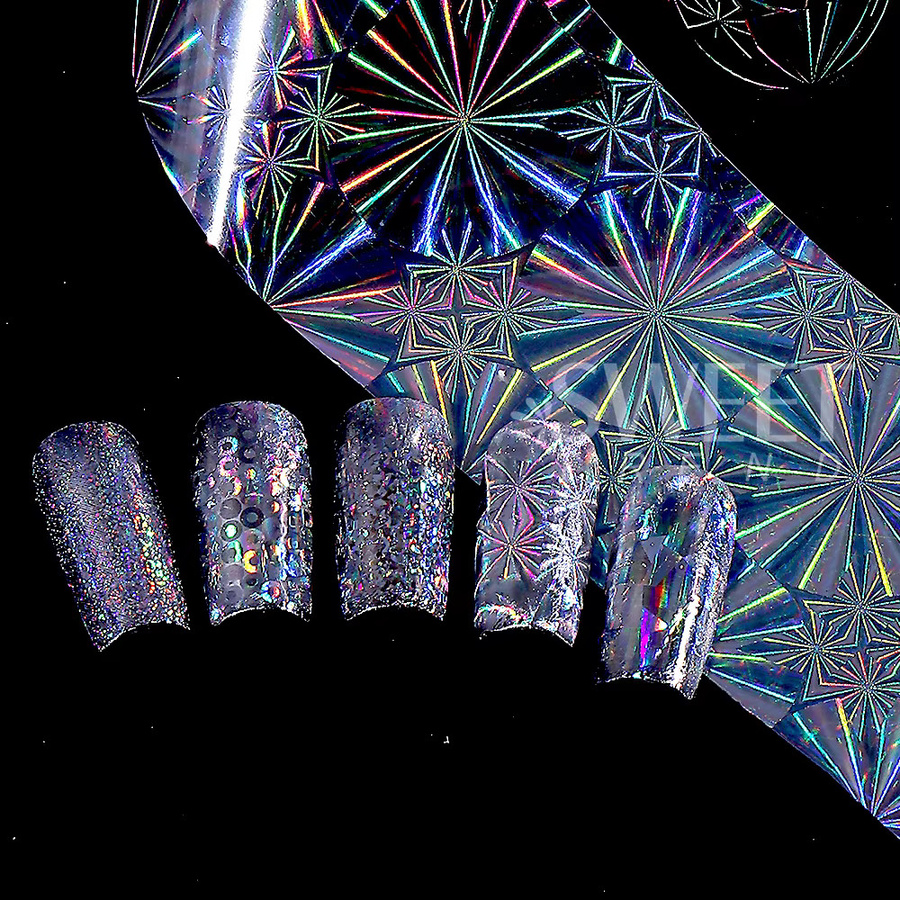 SWEET TREND Nagelfolien Transferaufkleber, Laser Holographisch - Bild 2