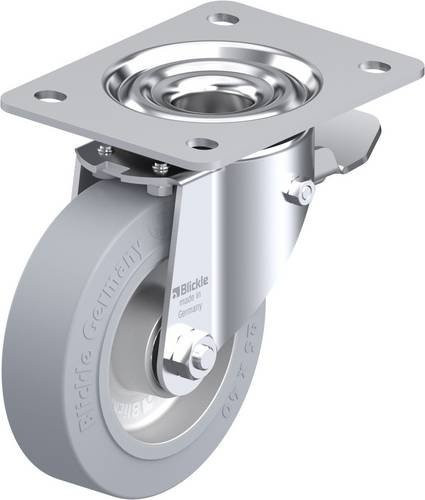 Blickle Lenkrolle LK-ALEV 125K-3-ST-SG mit Feststeller, Farbe Grau, Rad-Durchmesser: 125 mm, Tragfähigkeit: 250 kg - Bild 1