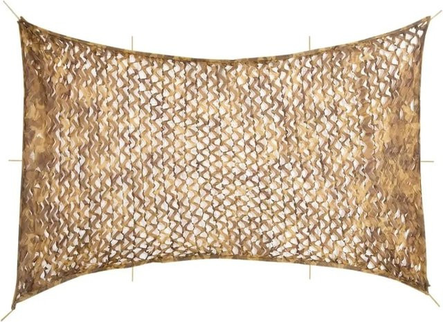 vidaXL Tarnnetz mit Aufbewahrungstasche aus Polyester in Sandfarbe, B: 724 cm, H: 515 cm - Bild 1