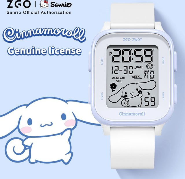 ZGO Digitaluhr Sanrio Cinnamoroll, Kunststoff, Weiß, Kinder - Bild 1