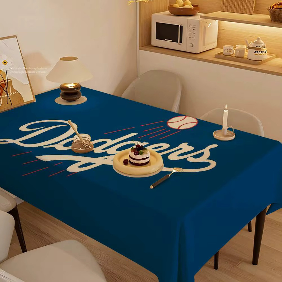 Potdemiel Tischdecke Los Angeles D-Dodgers in Blau, rechteckig, fleckenabweisend und waschbar aus Polyester - Bild 5