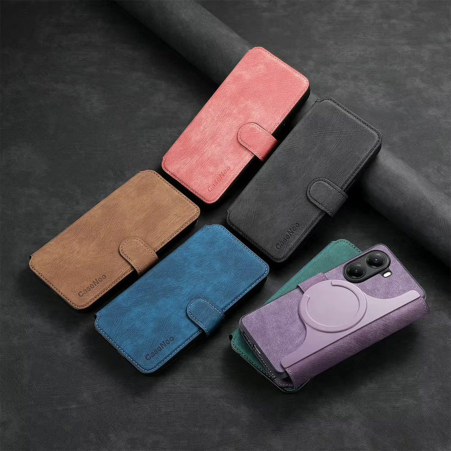 2-in-1 Leder-Hülle mit abnehmbarem Kartenetui und Magnetverschluss für Xiaomi Poco X8 Pro Ultra 5G in Pink oder Brown - Bild 5
