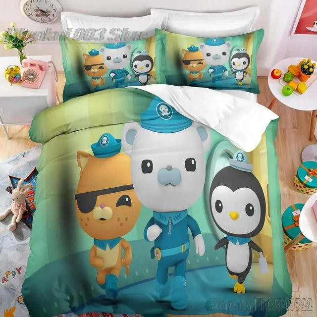 The Octonauts Bettwäsche-Set für Kinder aus Mikrofaser, Motiv Cartoon Love Child, Mehrfarbig, B/H: 264 x 229 cm - Bild 1