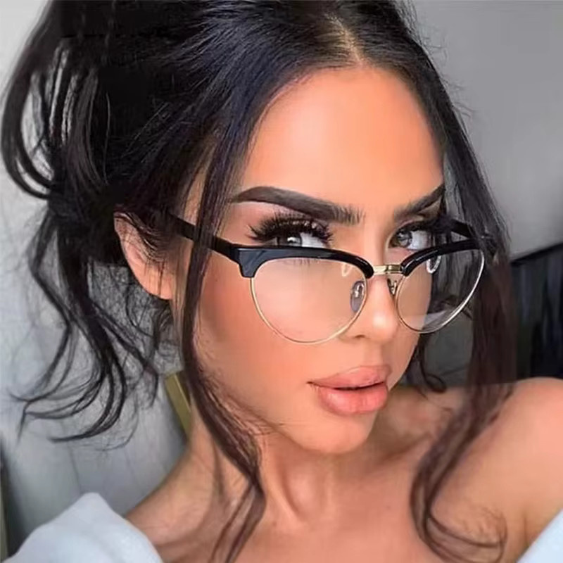 VABBON Lesebrille Cat Eye, Metall, schwarz, Damen, Blaulichtfilter - Bild 3