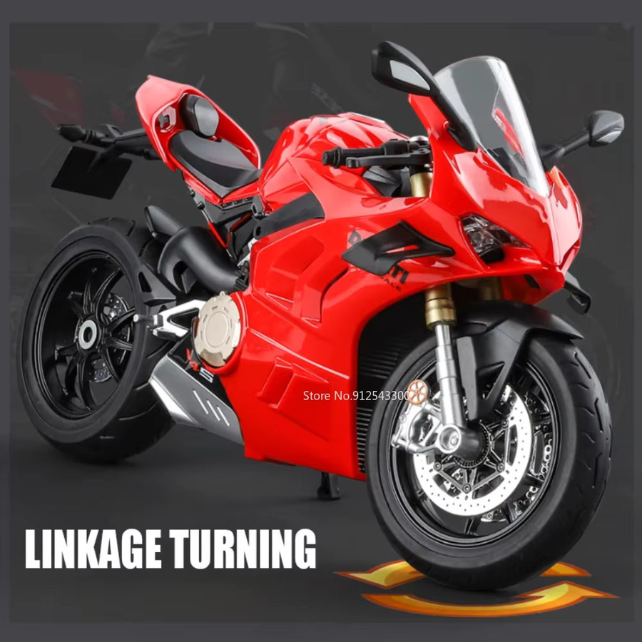 caipo V4S 1199 Motorradmodell, Maßstab 1:9, Metall, mit Licht und Sound - Bild 4