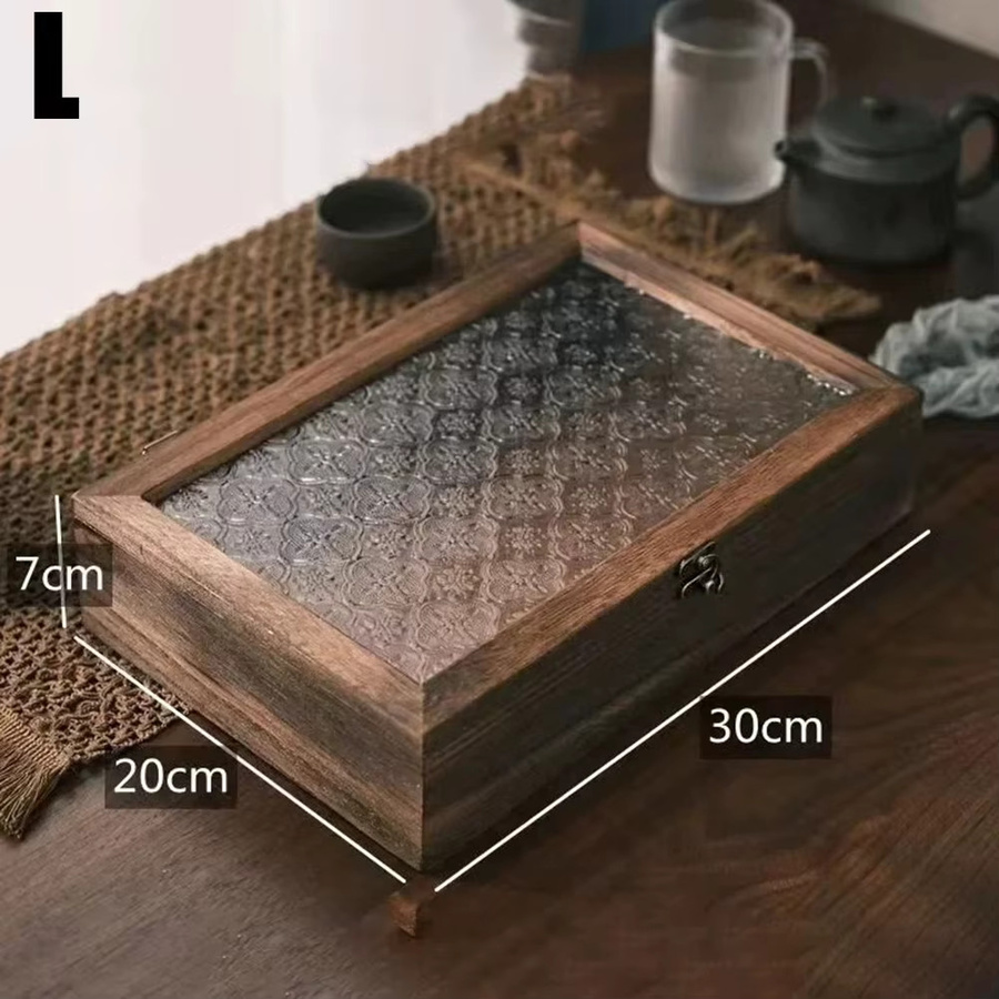LEENKEA Retro Aufbewahrungsbox aus Massivholz und Glas mit floralem Begonien-Design in Braun, B/T/H: 20,0 x 7,0 x 10,0 cm (geschätzt basierend auf Werten)

Hinweis: Da im JSON nur zwei Maße (20.0 und 7.0) vorhanden waren, die dritte Dimension für eine vol - Bild 5