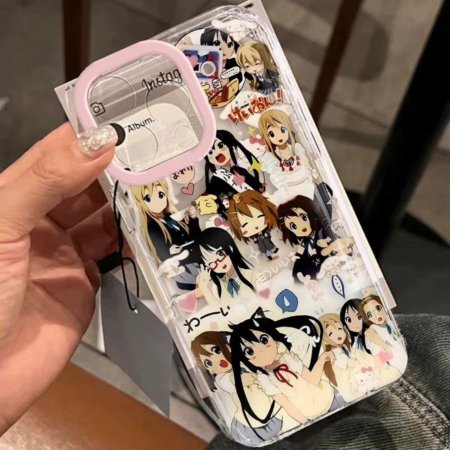 Transparentes Anime K-ON Girls Handycase aus Soft TPU für iPhone 11 bis iPhone 16 Pro Max - Bild 3