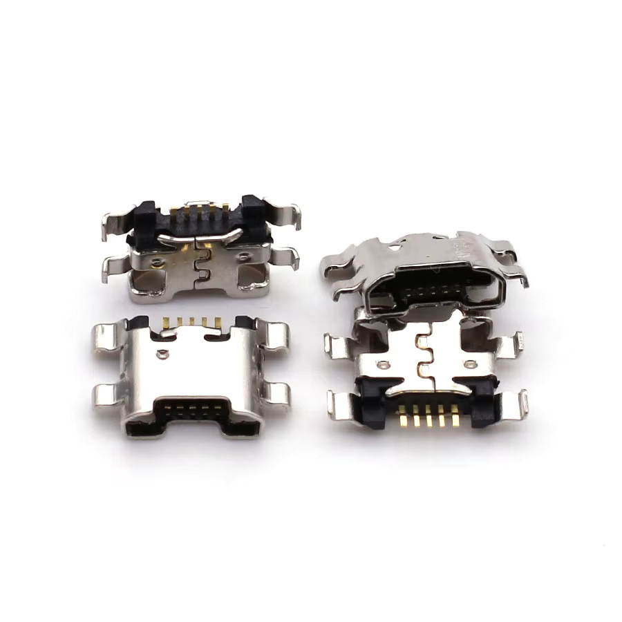 100 Stück Micro USB Ladebuchsen 5-Pin Dock Connector in Silber für Huawei 7C 7S 7A 7X 8E Honor 9 Lite Enjoy 8 Plus Y5 Y9 3I - Bild 3