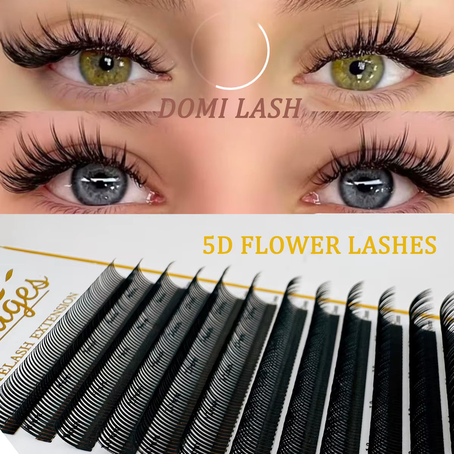 VETERAN TECH Domi LB LC M Curl 5D Flower Lashes Wimpernverlängerung, Natürlich - Bild 2