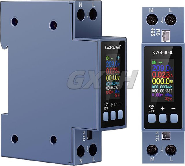 GXTH KWS-303WF 8-in-1 Digitales Smart Life Tuya WIFI Energie Meter mit Spannung Amperemeter Frequenz Meter und Timer AC85-290V 0-40A - Bild 1
