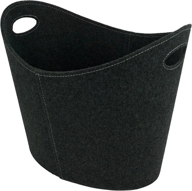 Valo Filzkorb oval in Grau, B/T/H: 54 x 40 x 36 cm - Bild 1