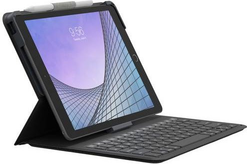 ZAGG Messenger Folio 2 Bluetooth Tastatur und Hülle mit QWERTZ Deutsch Layout in Anthrazit für Apple iPad 10.2 (7. und 8. Generation) sowie iPad Air 10.5 (3. Generation) - Bild 1