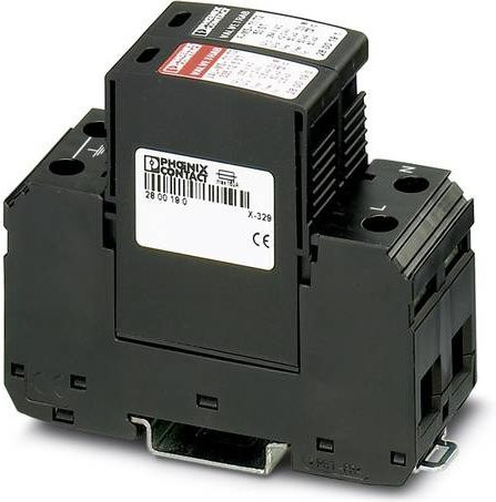 Phoenix Contact Überspannungsschutz-Ableiter VAL-MS-T1/T2 335/12.5/1+1 in Schwarz für Verteilerschrank 12.5 kA - Bild 1