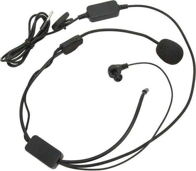 Motorradhelm Headset mit Geräuschreduzierung und Mikrofon, 3,5 mm Klinkenanschluss, In-Ear Ohrstück in Schwarz - Bild 1