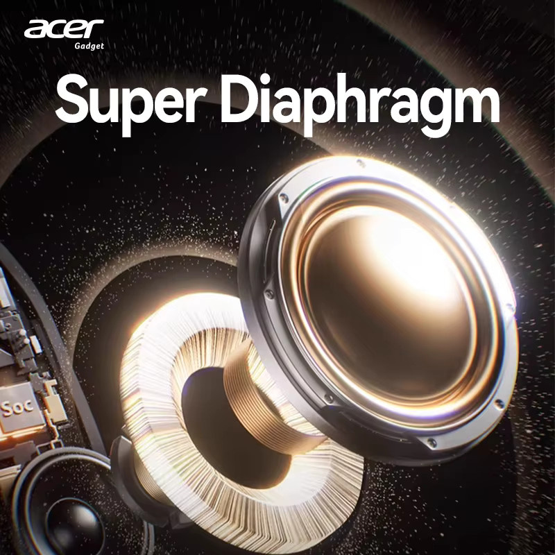 Acer Ohr639 Wireless-Kopfhörer Over-Ear mit offenem Design in Pink und Gold mit Bluetooth 5.4 und Geräuschunterdrückung für Anrufe - Bild 1