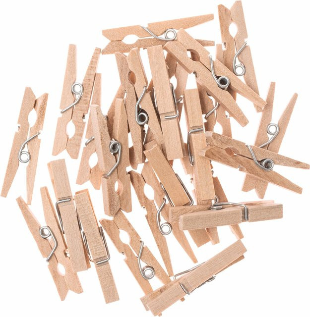 Rico Design Holzklammern in Natur, 24 Stück, Größe 3 cm - Bild 1