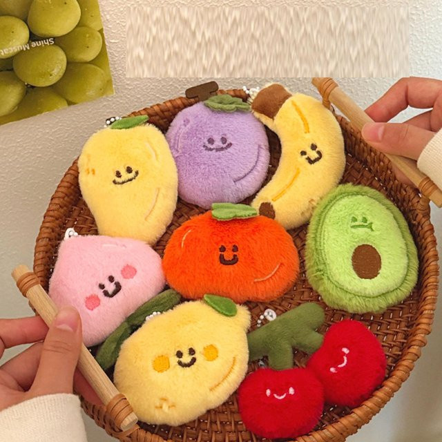 Linyi toy Schlüsselanhänger Früchte, Mädchen, 6 cm - Bild 1