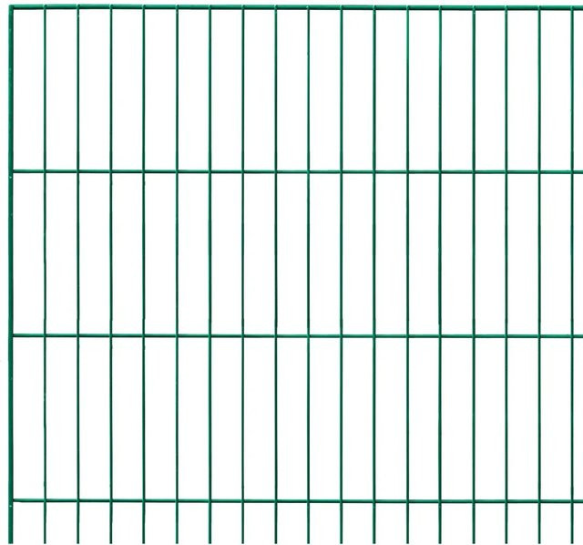 Einstabmattenzaun aus Metall in Grün, Höhe: 125 cm, Breite: 200 cm - Bild 1