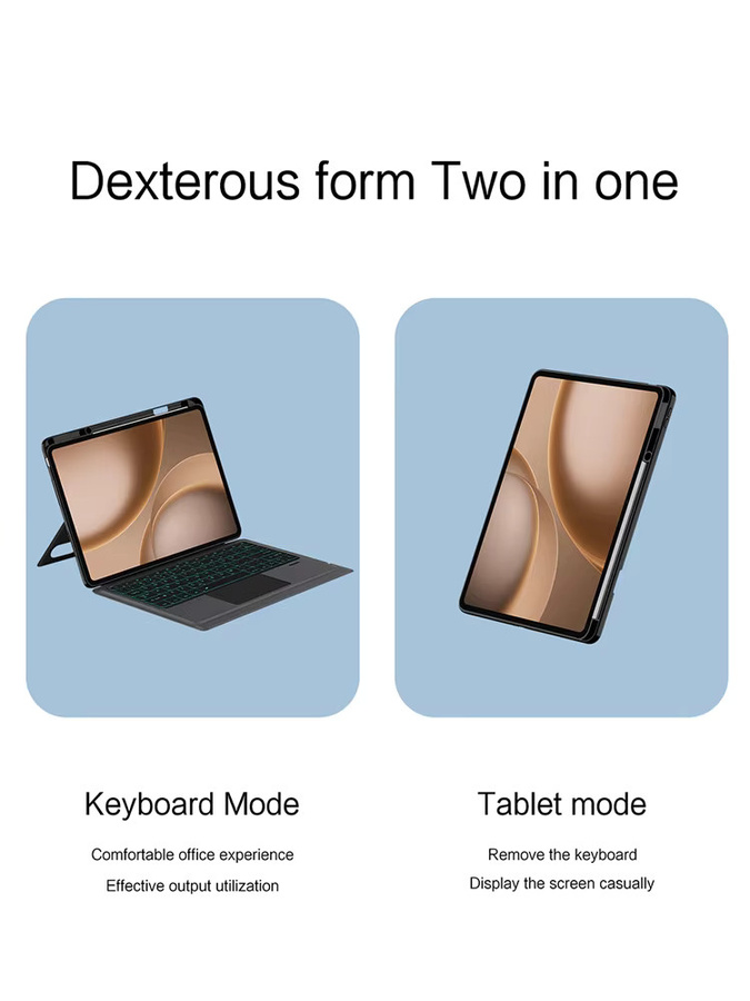 LFOIQN Magic Keyboard Hülle für OnePlus Pad 13,2 Zoll und OPPO Pad 5 Pro in Schwarz - Bild 7