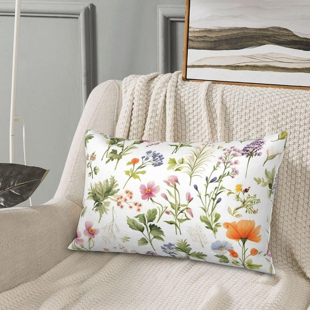 VIKAMA Kissenbezug mit floralem Vogel-Design in Multicolour, Boho Nordic Home Decor, Rechteckig, Breite: 30 cm, Höhe: 30 cm - Bild 1