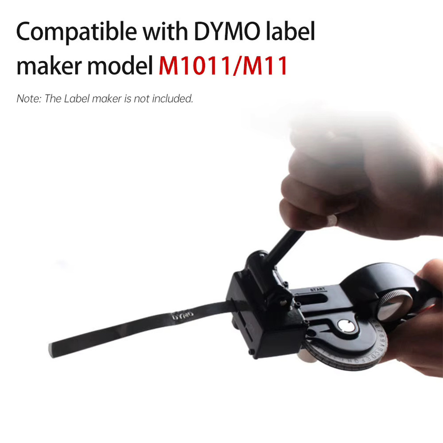 Aibecy Aluminium 3D manuelles Prägeband in Silber, selbstklebende Metall-Etiketten-Nachfüllung kompatibel mit DYMO Etikettendrucker M1011 und M11 - Bild 2