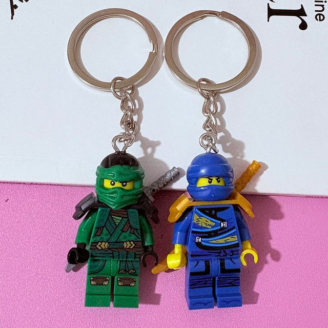 LEGO Schlüsselanhänger, Anime Mini-Figur, Silber, Kinder - Bild 1