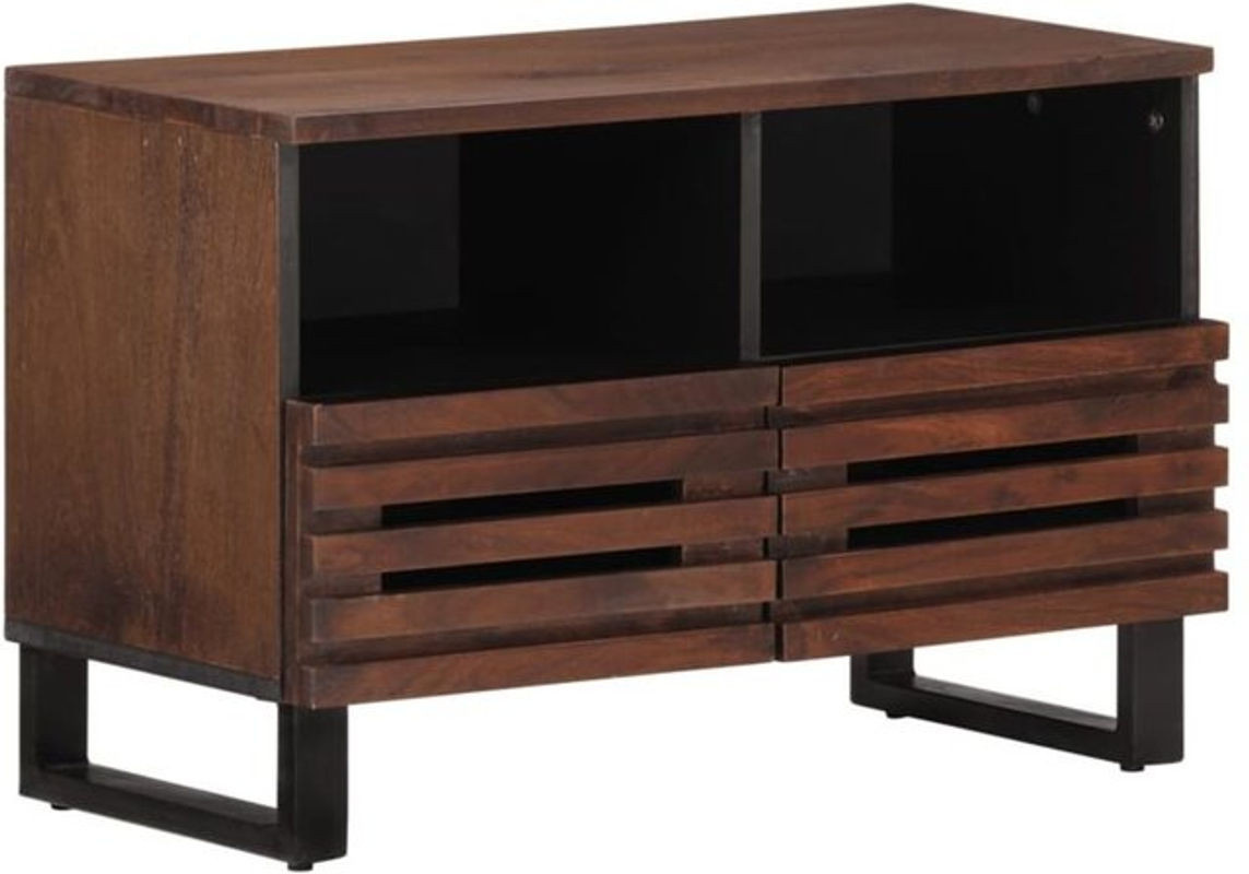 Vidaxl TV-Schrank aus Massivholz Mango in Braun im Industrial Design, B/T/H: 70 x 34 x 46 cm - Bild 1