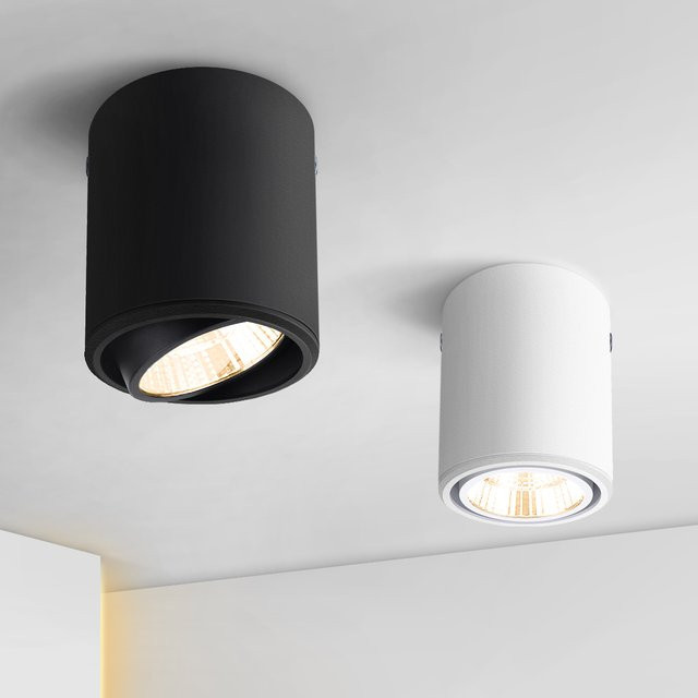 MALITAI COB LED Spot Licht Oberfläche Montiert, 30 Grad Winkel, Aluminium Decken Lampe Downlight für Innenbeleuchtung, Weiß - Bild 1