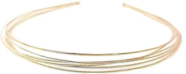 NATAWA Stirnband, goldfarben, mehrschichtig, Metall, Damen, beige - Bild 1