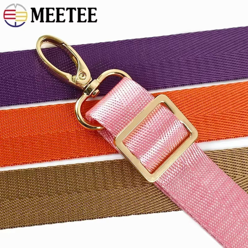Meetee Nylon-Gurtband Set in Rot und Mehrfarbig, 10 Meter Länge, Breite: 20–50 mm, ideal als DIY-Nähzubehör für Taschen, Rucksäcke und Riemen - Bild 5