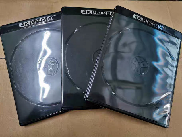 5er Pack Kunststoff-Disc-Box für 4K Ultra HD Blu-ray, DVD und CD, klappbar, Farbe: Schwarz - Bild 1