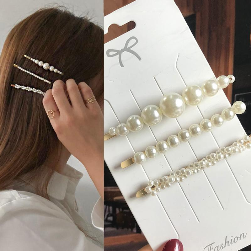 Haarspange, Simulierte Perle, Geometrisch, Damen - Bild 5