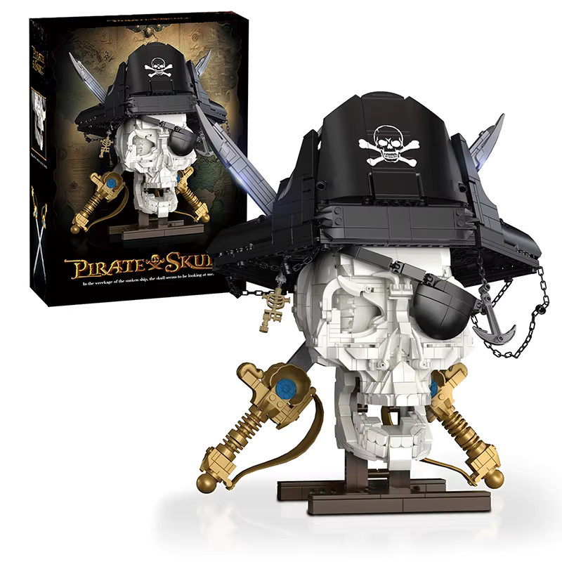 FINGERROCK Piraten Piratenkapitän Skelett Schädel, Bausteine, 1176 Teile - Bild 7