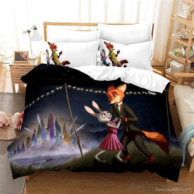 Lodestar Zootopia Bettwäsche-Set mit 3D-Druck für Kinder, Mehrfarbig, B/H: 120 x 150 cm - Bild 1