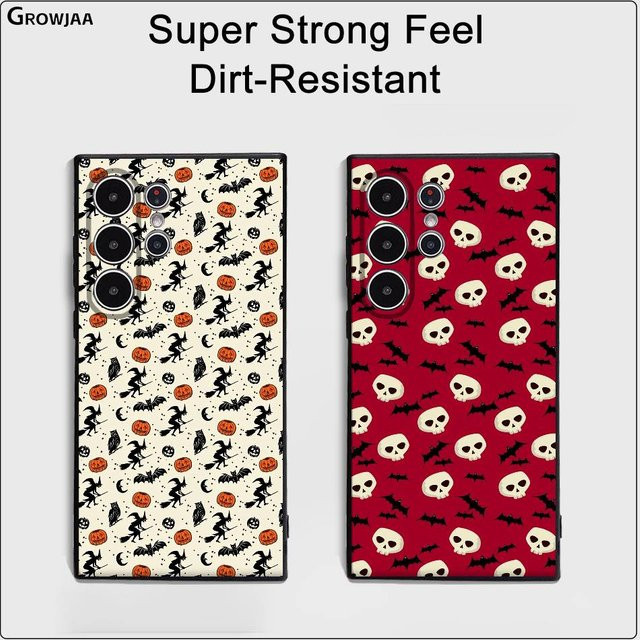 Kawaii Halloween Handyhülle für Samsung Galaxy S25 S24 S23 S22 S21 S20 Ultra Plus 5G, Frosted Soft Case, Mehrfarbig - Bild 1