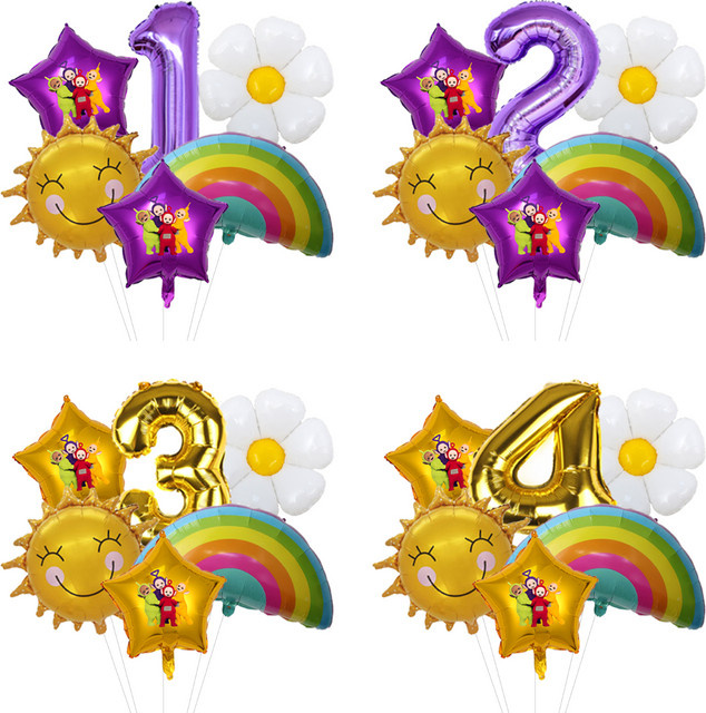 Bandai Teletubbies-Muster-Geburtstagsballons, farbig, weich - Bild 1