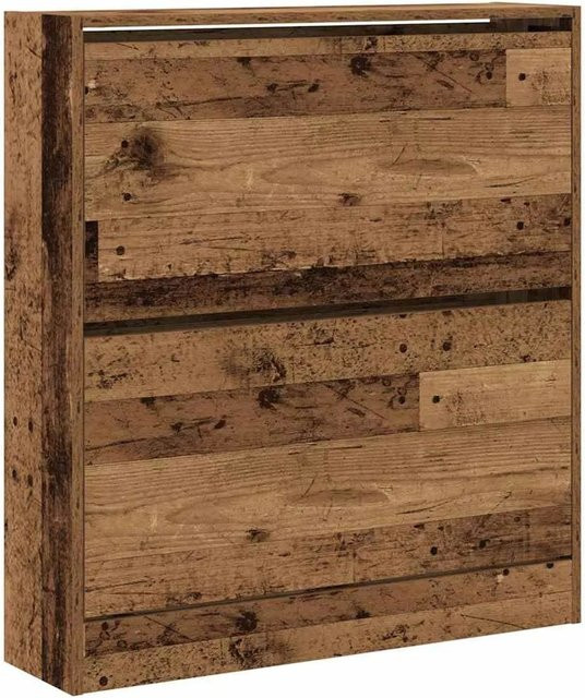 vidaXL Schuhschrank in Altholz-Optik Braun mit Tür, B/T/H: 80 x 21 x 87,5 cm - Bild 1