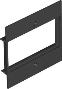 OBO Bettermann Abdeckplatte T12L P16S 9011 für 2f Modul 45 in Schwarz - Bild 1